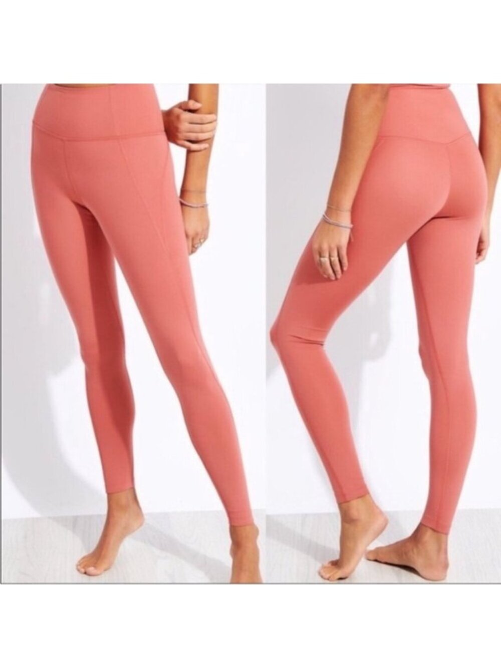 Girlfriend Collective Women's Pink & Orange Clay Athletic Leggings Size 5X